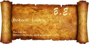 Bokodi Endre névjegykártya