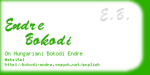 endre bokodi business card